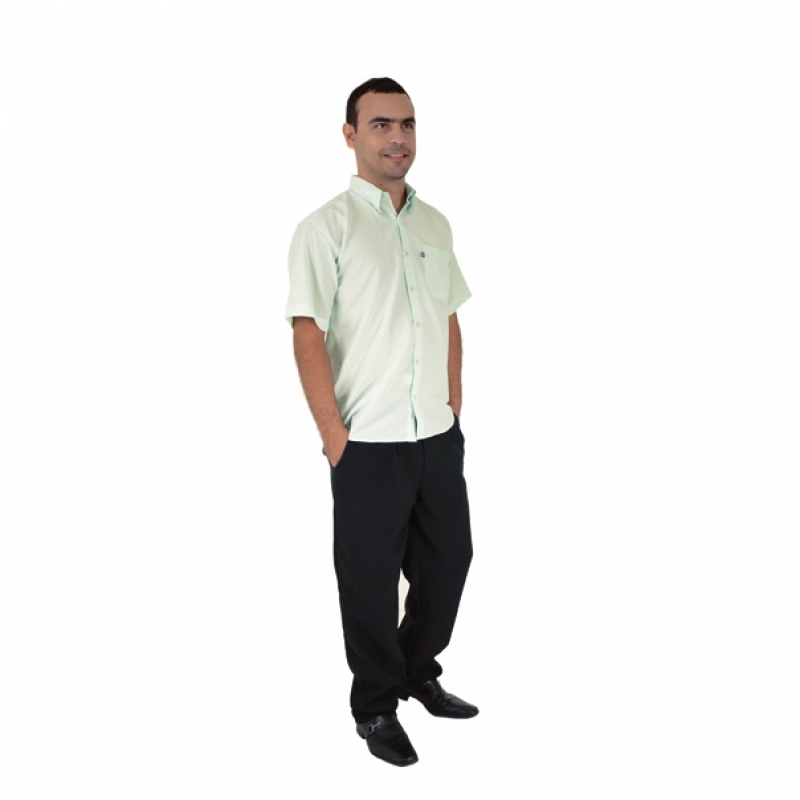 Calça de Uniforme Masculino Valor Breu Branco - Calça de Uniforme