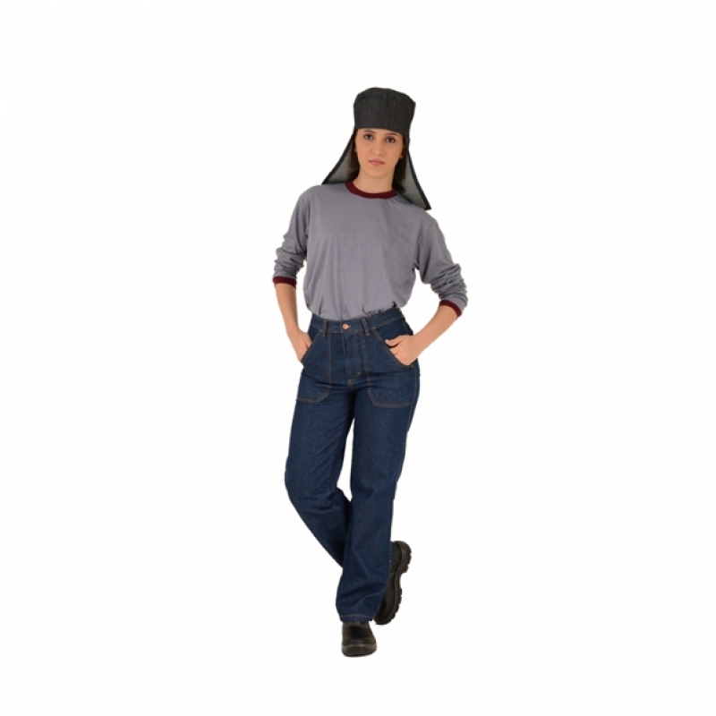 Calça Jeans Uniforme Valor Barrolãndia - Calça para Uniforme com Faixa Refletiva