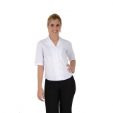camisa social feminina manga curta uniforme Santa Rita