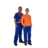 indústria de uniforme brim azul Alcântara